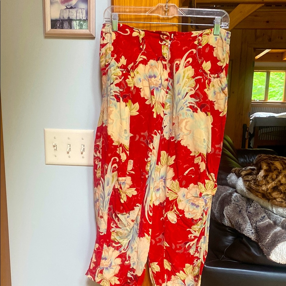 Marithe Francois Girbaud vintage floral barrel type pants🌺